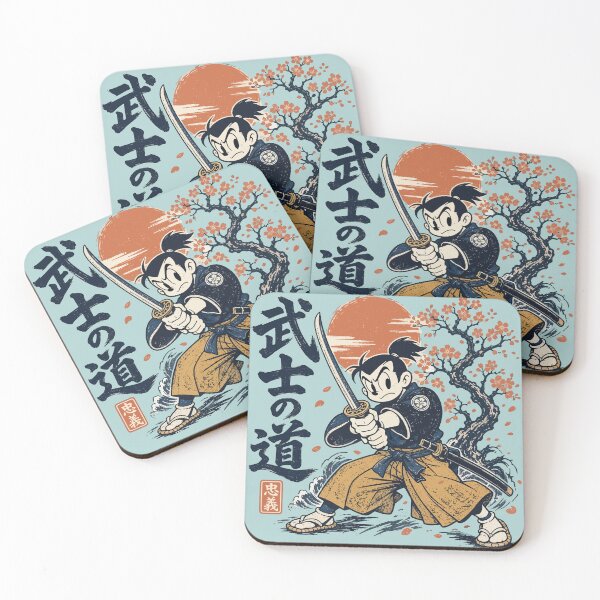 Item preview, Retro Samurai Warrior Cherry Blossom Sunset designed and sold by AwesomeBeyondLimits.