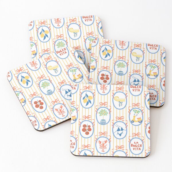 Item preview, Mediterranean Coastal Pattern - Italian Summer Food & Travel Aesthetic designed and sold by Rangmanch.