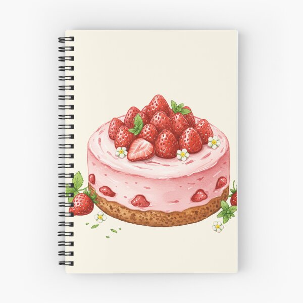 Item preview, Fresh Strawberry Mousse Cake Art designed and sold by Pasteltone.