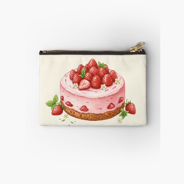 Item preview, Fresh Strawberry Mousse Cake Art designed and sold by Pasteltone.