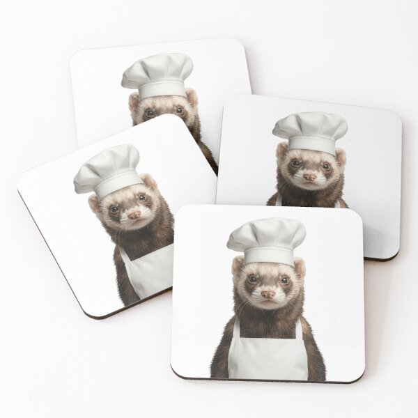 Item preview, Funny Ferret Chef Realistic Animal Cooking Humor Art designed and sold by LazyOwlStore.
