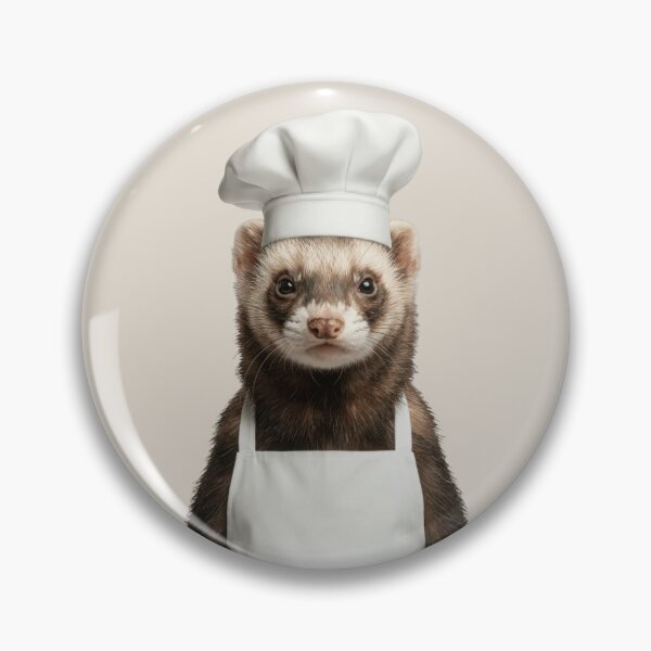 Item preview, Funny Ferret Chef Realistic Animal Cooking Humor Art designed and sold by LazyOwlStore.