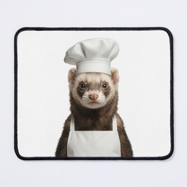 Item preview, Funny Ferret Chef Realistic Animal Cooking Humor Art designed and sold by LazyOwlStore.