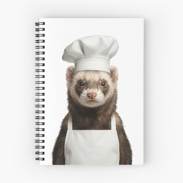 Item preview, Funny Ferret Chef Realistic Animal Cooking Humor Art designed and sold by LazyOwlStore.