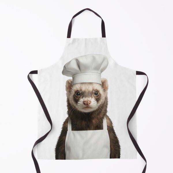 Item preview, Funny Ferret Chef Realistic Animal Cooking Humor Art designed and sold by LazyOwlStore.