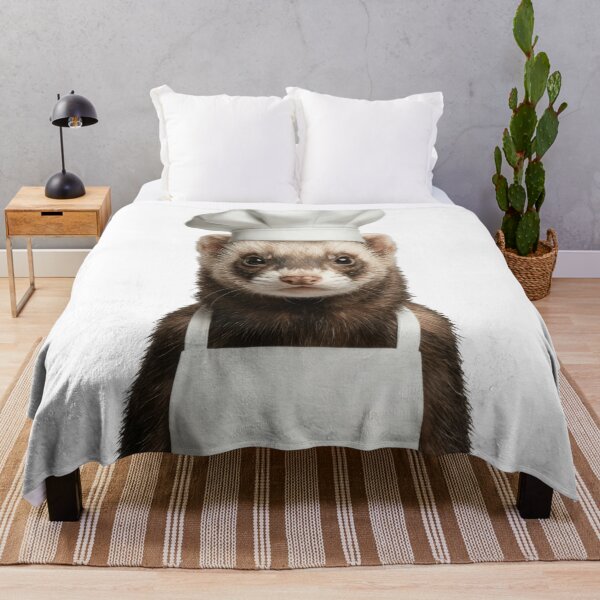 Item preview, Funny Ferret Chef Realistic Animal Cooking Humor Art designed and sold by LazyOwlStore.