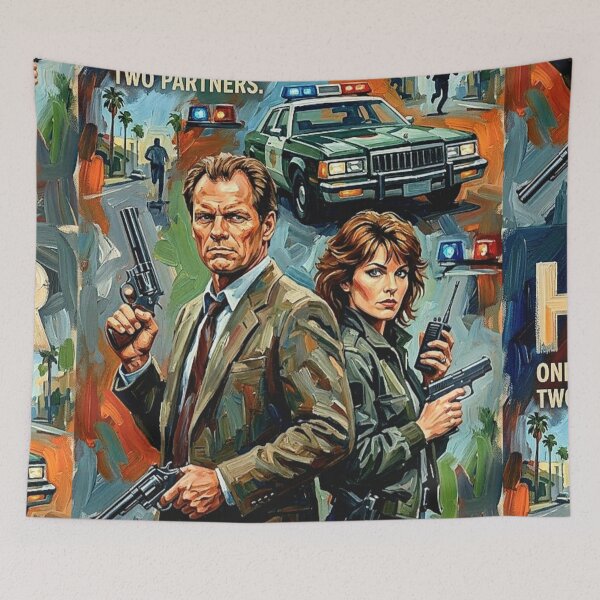 Item preview, Hunter TV Series Poster – Rick Hunter Dee Dee McCall 1980s Cop Art designed and sold by Art's Diner.