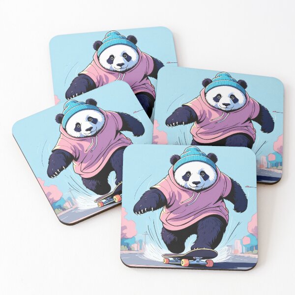 Item preview, Cool Panda Skateboard Streetwear Cartoon Art designed and sold by XDesignStudio.