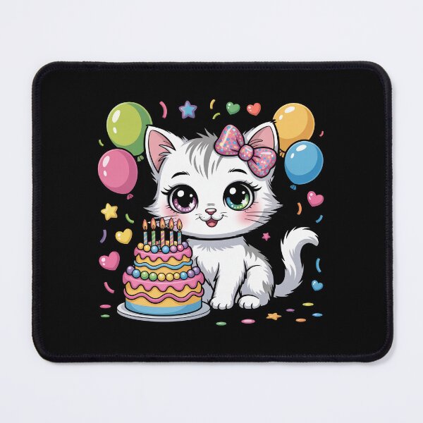 Item preview, Birthday Cat with Cake designed and sold by jkrphoto.