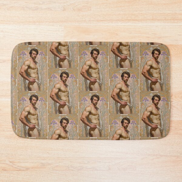 Item preview, Muscular Man in Ornate Art Nouveau Frame designed and sold by ZhivanCrimson.