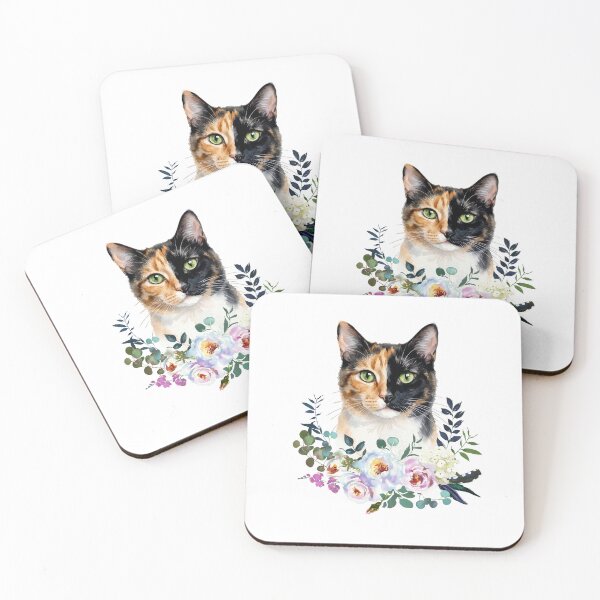 Item preview, Watercolor Tricolor Calico Cat designed and sold by Liededrom..