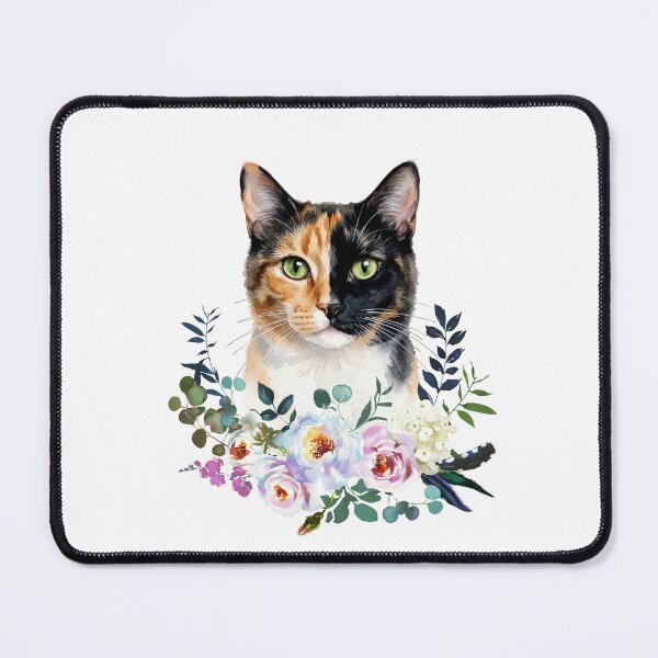 Item preview, Watercolor Tricolor Calico Cat designed and sold by Liededrom..