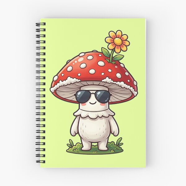 Artikelvorschau, Cooler Cartoon-Amanita-Pilz mit Blume und Sonnenbrille entworfen und verkauft von GrabaHuk.