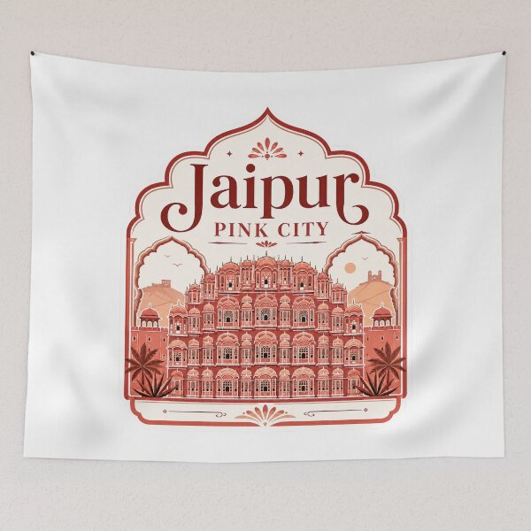 Item preview, Jaipur Pink City Travel Heritage Design designed and sold by ArtsyExplorer.