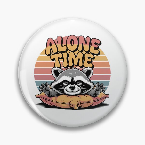 Item preview, Alone Time Funny Raccoon Retro Meme Design designed and sold by Cool-cat-art.