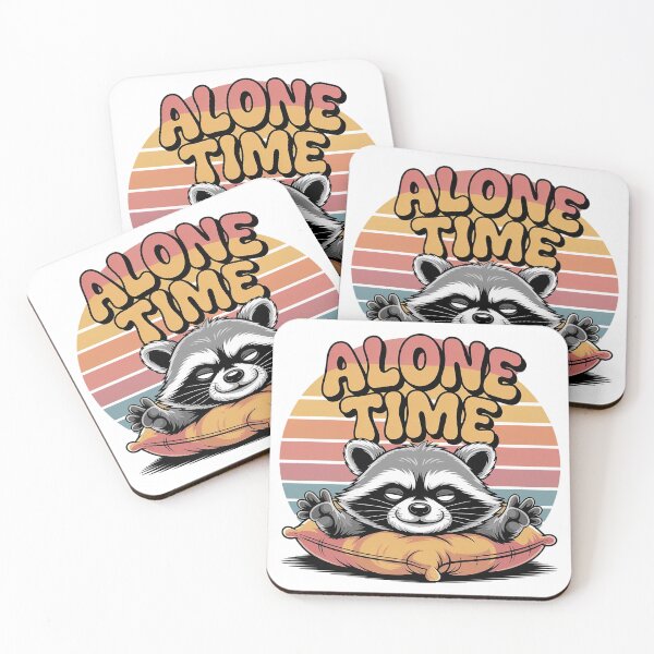 Item preview, Alone Time Funny Raccoon Retro Meme Design designed and sold by Cool-cat-art.