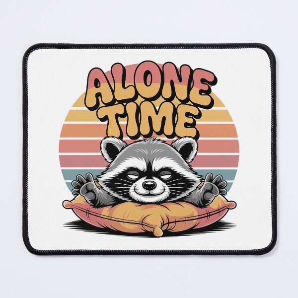 Item preview, Alone Time Funny Raccoon Retro Meme Design designed and sold by Cool-cat-art.