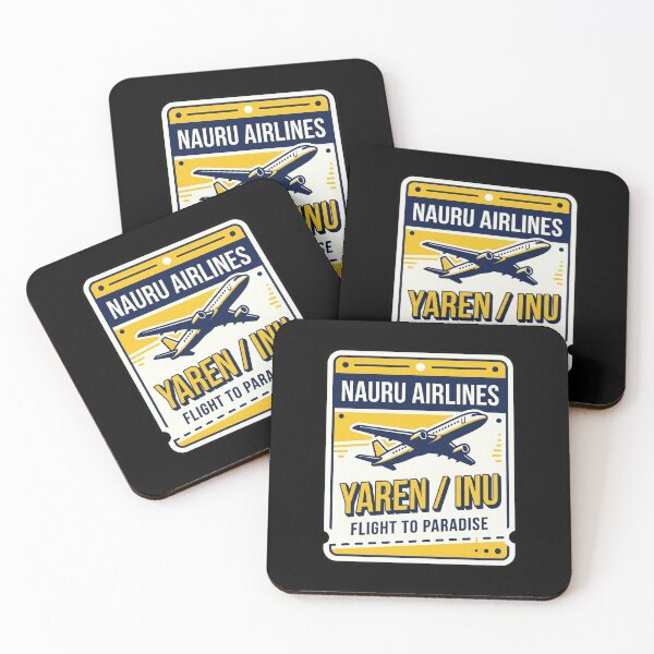 Item preview, Vintage Nauru Airlines Yaren Airport Tag Art designed and sold by DuckOddity.