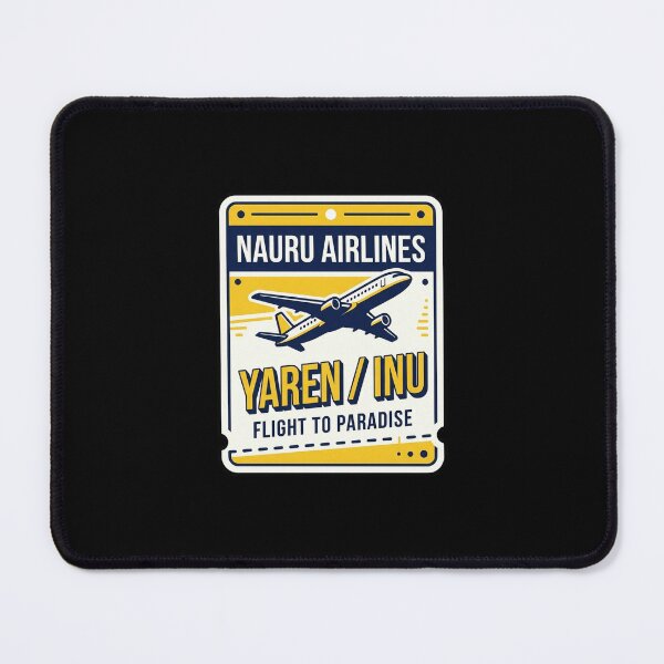 Item preview, Vintage Nauru Airlines Yaren Airport Tag Art designed and sold by DuckOddity.