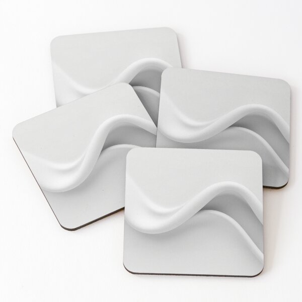 Item preview, White Flowing Silk Fabric Waves designed and sold by IntelliMindDesigns.