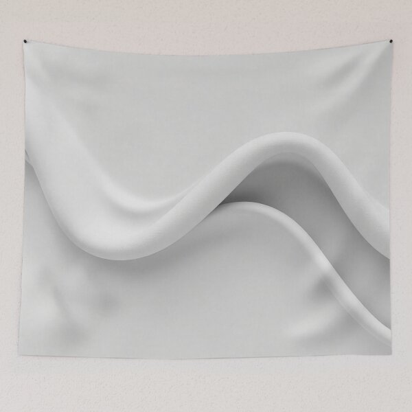 Item preview, White Flowing Silk Fabric Waves designed and sold by IntelliMindDesigns.