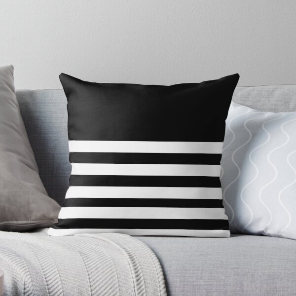 Black and white striped Throw Pillow