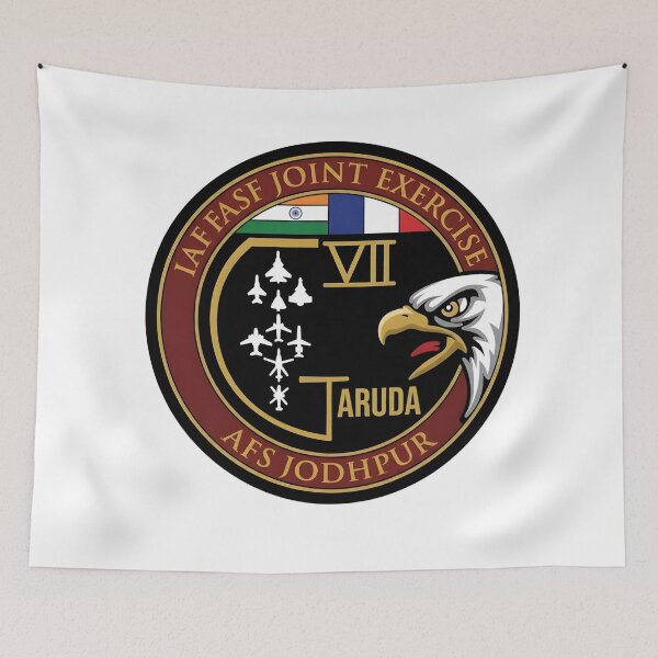 Item preview, Official Patch for the IAF-FASF Joint Exercise Garuda VII at AFS Jodhpur designed and sold by CharlieDesings.