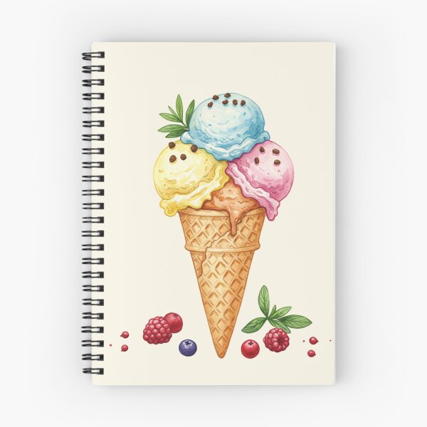 Item preview, Triple Scoop Berry Ice Cream Cone designed and sold by Pasteltone.