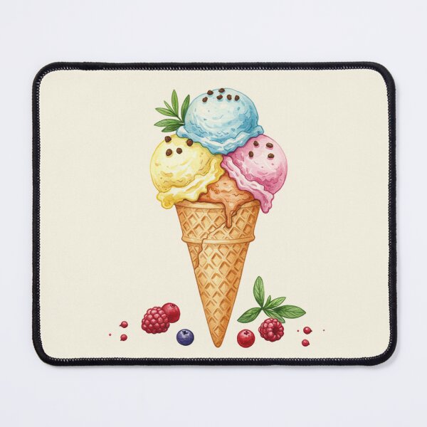 Item preview, Triple Scoop Berry Ice Cream Cone designed and sold by Pasteltone.