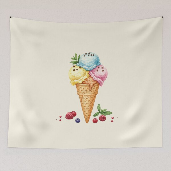 Item preview, Triple Scoop Berry Ice Cream Cone designed and sold by Pasteltone.