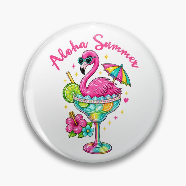Item preview, Aloha Summer Flamingo Margarita Graphic designed and sold by Gear Camel.