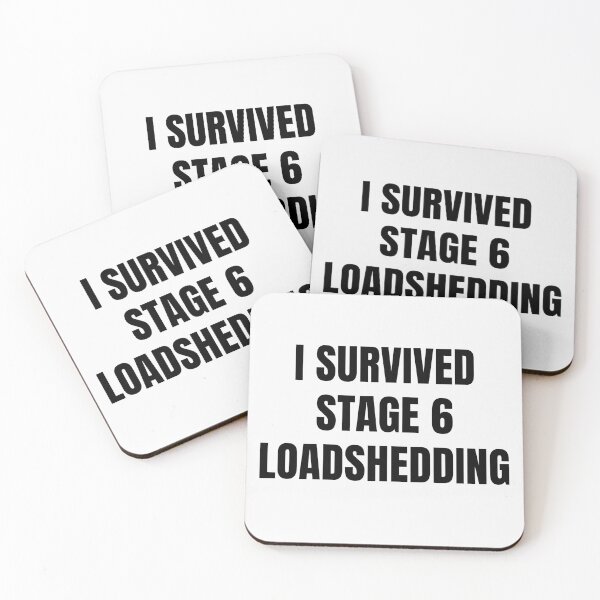 Item preview, South African I Survived Stage 6 Loadshedding meme designed and sold by Cokesie.