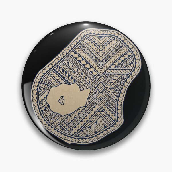 Item preview, Traditional Micronesian Tribal Pattern Nauru Map designed and sold by DuckOddity.