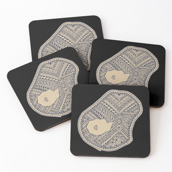 Item preview, Traditional Micronesian Tribal Pattern Nauru Map designed and sold by DuckOddity.