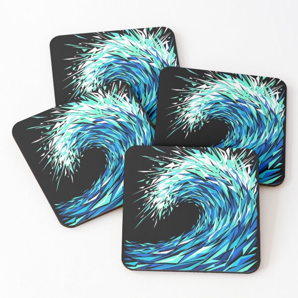 Item preview, Dynamic Geometric Ocean Wave Blue Shards designed and sold by TeNovaStudio.