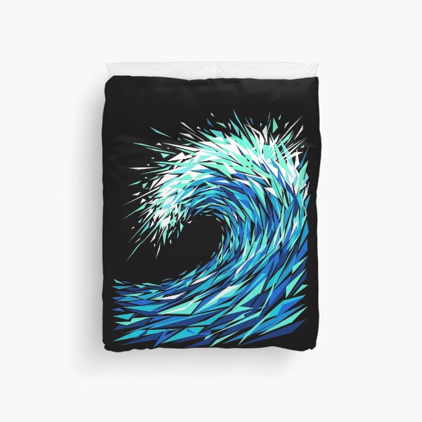Item preview, Dynamic Geometric Ocean Wave Blue Shards designed and sold by TeNovaStudio.