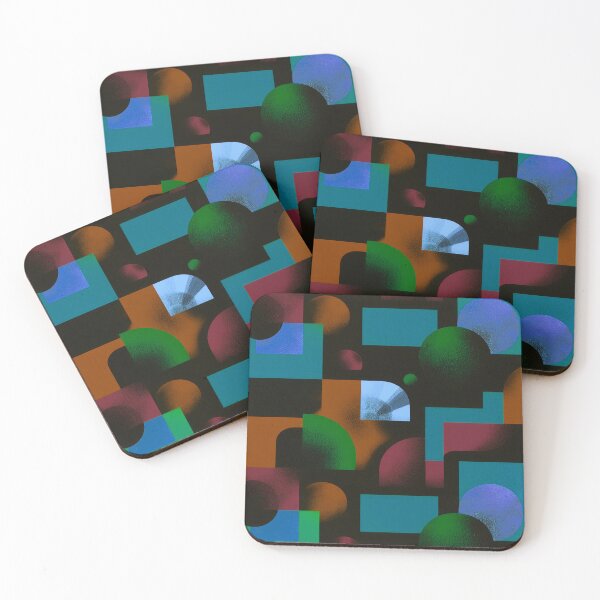 Item preview, Midnight Neon Geometry Pattern designed and sold by joycrysstudio.