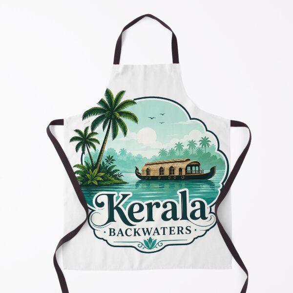 Item preview, Kerala Backwaters Vintage Travel Design designed and sold by ArtsyExplorer.