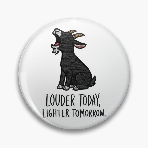 Item preview, Screaming Goat Therapy Meme | Funny Black Goat Embroidery Style | Loud Today Lighter Tomorrow designed and sold by Spyshirt.