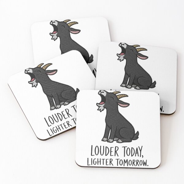 Item preview, Screaming Goat Therapy Meme | Funny Black Goat Embroidery Style | Loud Today Lighter Tomorrow designed and sold by Spyshirt.