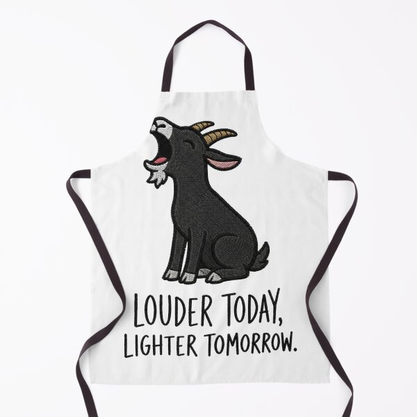 Item preview, Screaming Goat Therapy Meme | Funny Black Goat Embroidery Style | Loud Today Lighter Tomorrow designed and sold by Spyshirt.