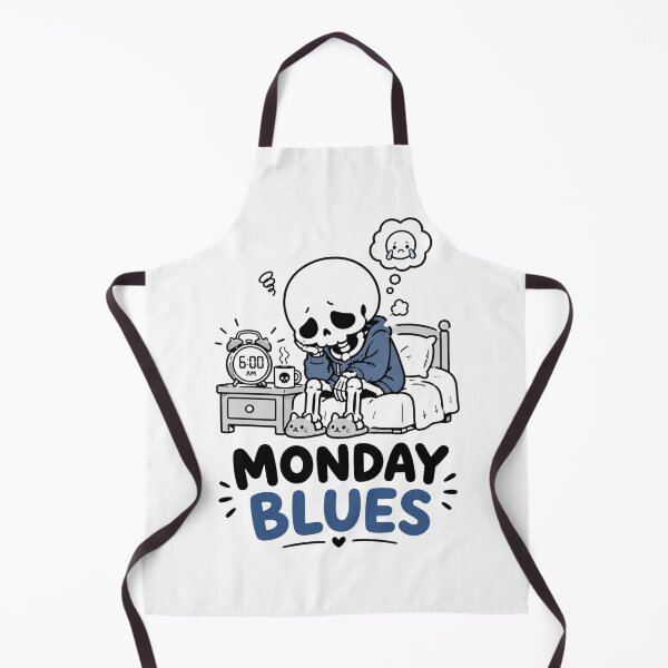 Item preview, Monday Blues Cute Skeleton Coffee Shirt designed and sold by MaynyStudio.