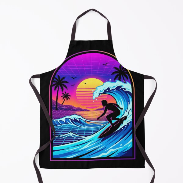Item preview, 80s Retro Synthwave Surfer Neon Wave designed and sold by TeNovaStudio.