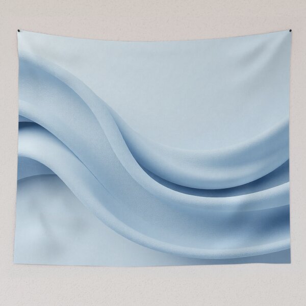 Item preview, Soft Blue Silk Fabric Waves designed and sold by IntelliMindDesigns.