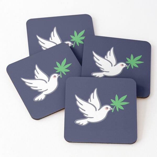 Item preview, Peace and Highs - Funny Stoner Dove with Marijuana Leaf designed and sold by NemiMakeit.