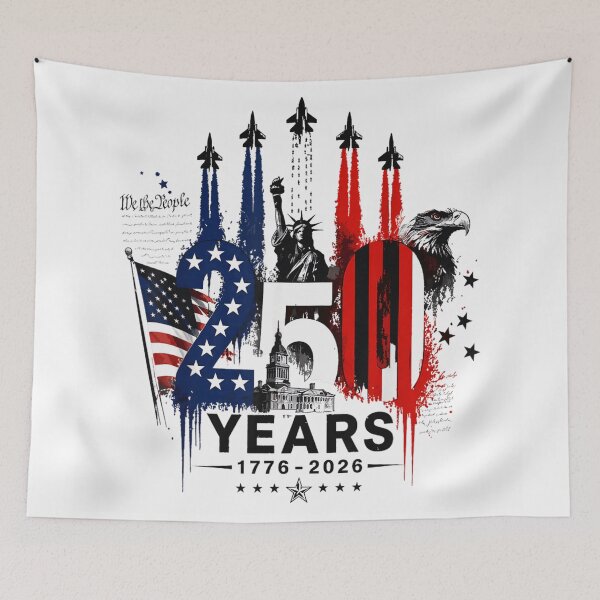 Item preview, Happy USA Semiquincentennial 250 Years Of Freedom 1776 2026 Patriotic Eagle designed and sold by LakenDraphil.