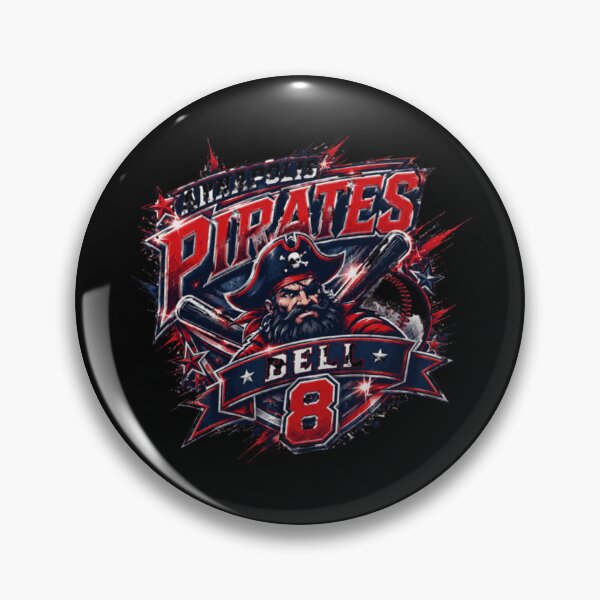 Item preview, Annapolis Pirates Baseball Player Number 8 Bell Sports Team Mascot Graphic designed and sold by LakenDraphil.