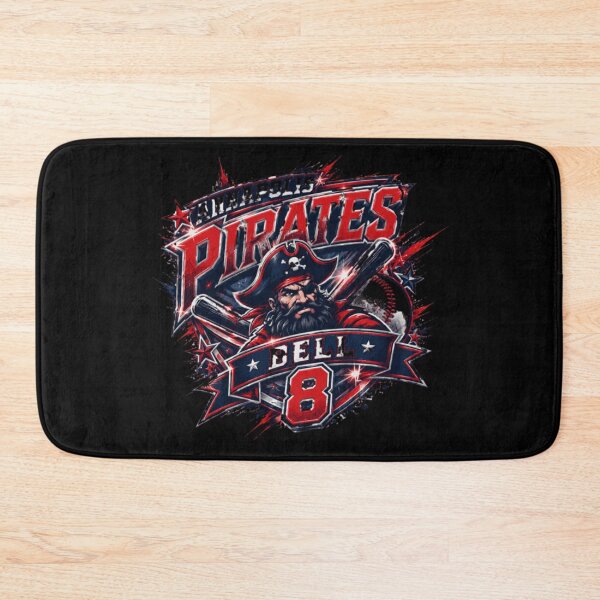 Item preview, Annapolis Pirates Baseball Player Number 8 Bell Sports Team Mascot Graphic designed and sold by LakenDraphil.