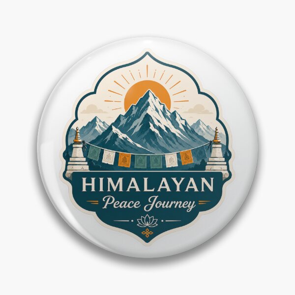Item preview, Himalayan Peace Journey Spiritual Badge designed and sold by ArtsyExplorer.