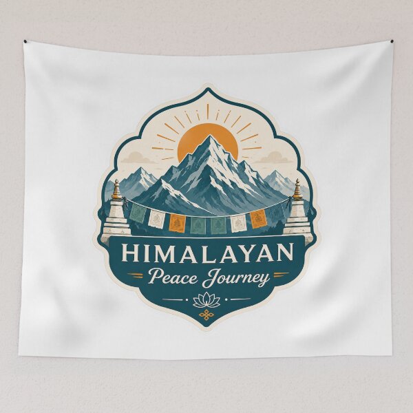 Item preview, Himalayan Peace Journey Spiritual Badge designed and sold by ArtsyExplorer.